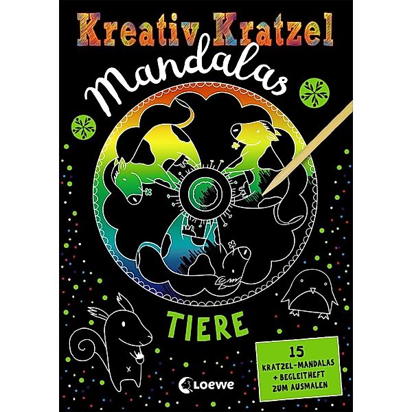 Kreativ-Kratzel Mandalas: Tiere