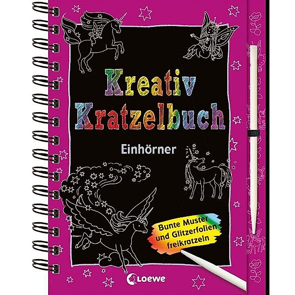 Kreativ-Kratzelbuch: Einhörner