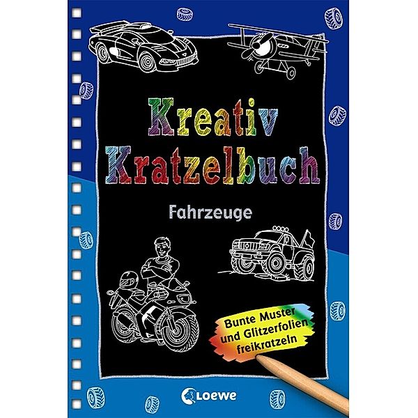 Kreativ-Kratzelbuch: Fahrzeuge