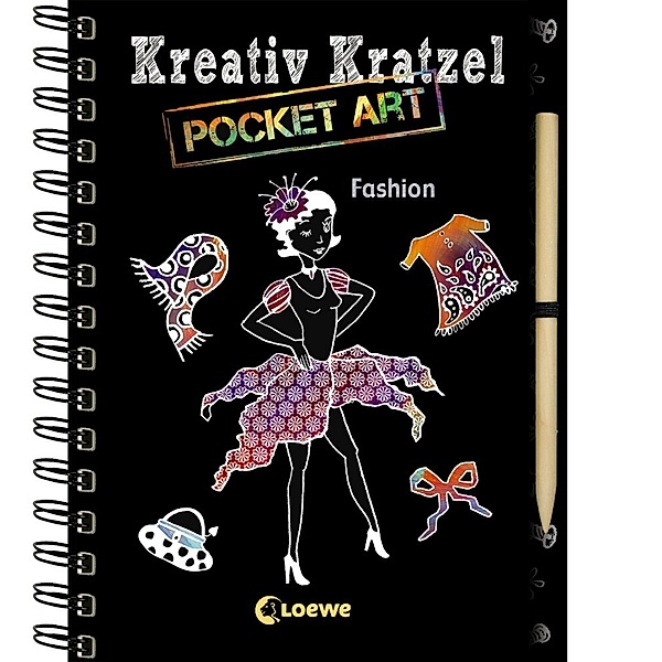 Kreativ-Kratzelbuch / Kreativ-Kratzel Pocket Art - Fashion