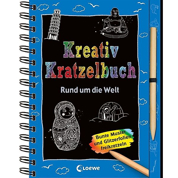 Kreativ-Kratzelbuch: Rund um die Welt