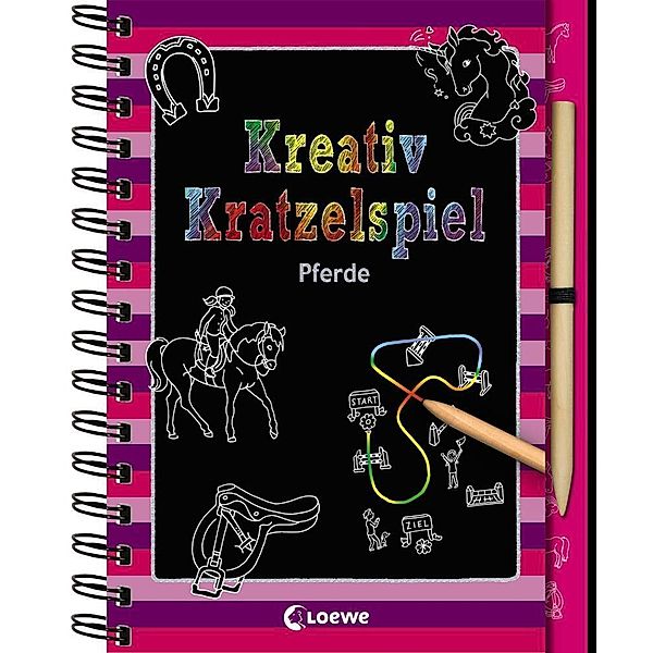 Kreativ-Kratzelspiel: Pferde