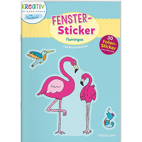 Kreativ mit Tessloff / Fenster-Sticker Flamingos