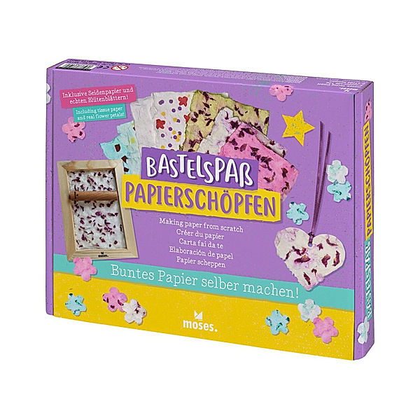 moses Verlag Kreativ-Set BASTELSPAß - PAPIERSCHÖPFEN