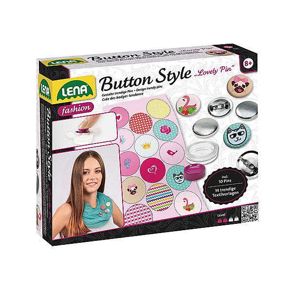 LENA® Kreativ-Set BUTTON STYLE – LOVELY PIN