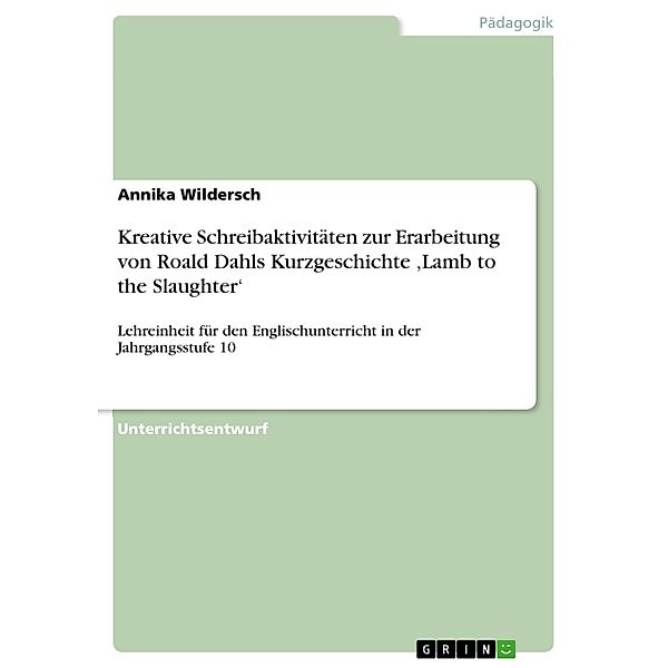 Kreative Schreibaktivitäten zur Erarbeitung von Roald Dahls Kurzgeschichte ,Lamb to the Slaughter', Annika Wildersch