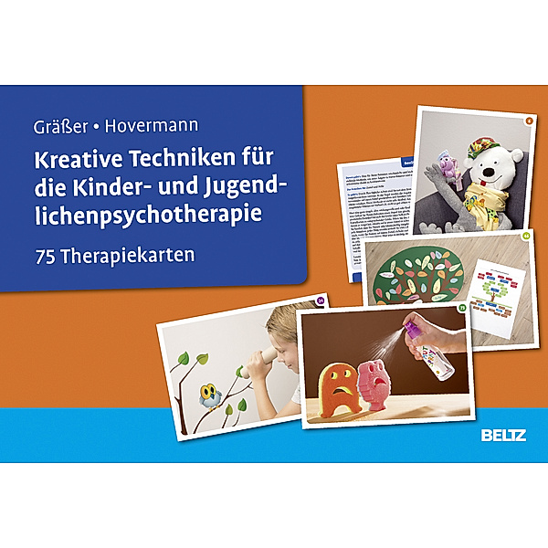 Kreative Techniken für die Kinder- und Jugendlichenpsychotherapie, 75 Therapiekarten, Melanie Gräßer, Eike Hovermann