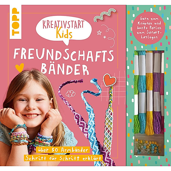 Kreativstart Kids Freundschaftsbänder. Anleitungsbuch und Material, frechverlag