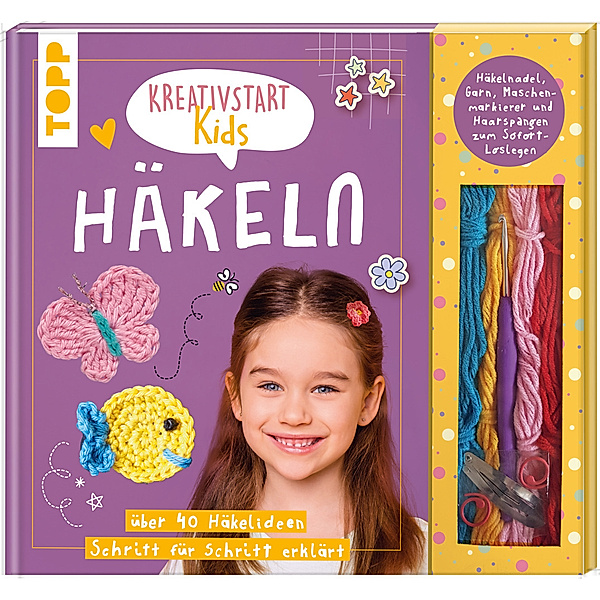 Kreativstart Kids Häkeln. Anleitungsbuch und Material, frechverlag