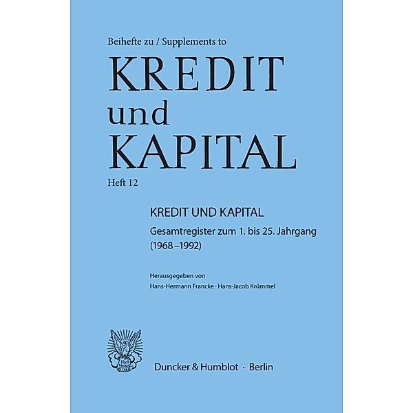 Kredit und Kapital.