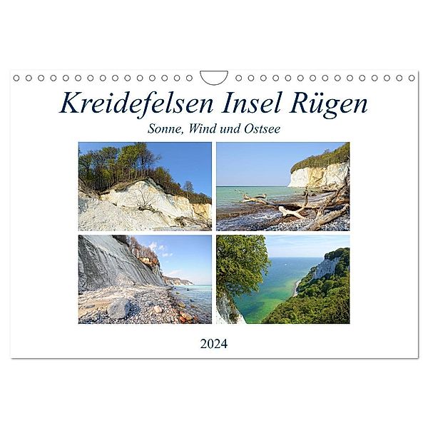 Kreidefelsen Insel Rügen - Sonne, Wind und Ostsee (Wandkalender 2024 DIN A4 quer), CALVENDO Monatskalender, Anja Frost