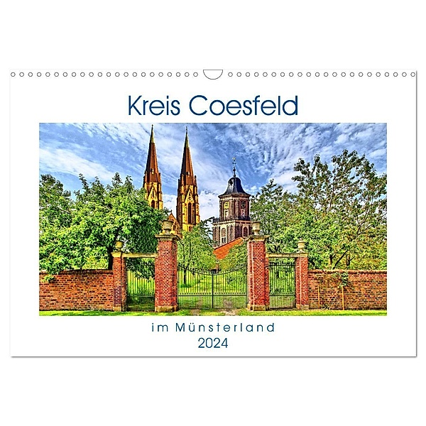 Kreis Coesfeld im Münsterland - Stadt Land Fluß (Wandkalender 2024 DIN A3 quer), CALVENDO Monatskalender, Paul Michalzik