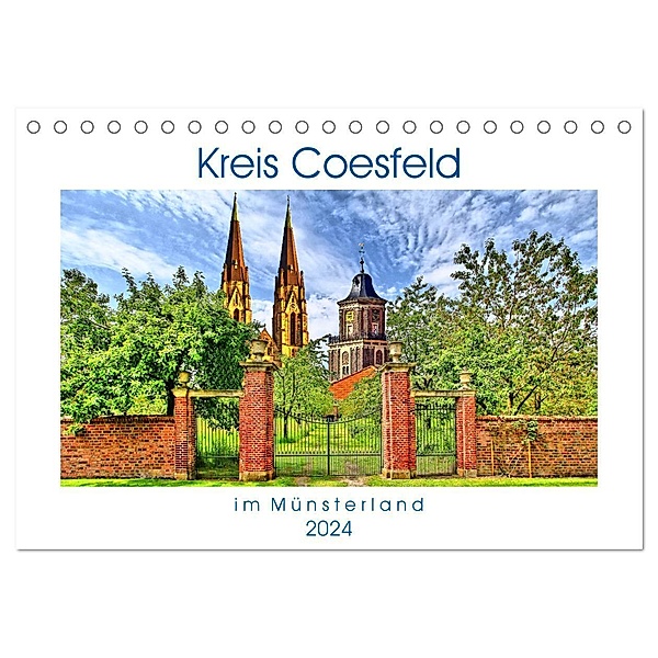 Kreis Coesfeld im Münsterland - Stadt Land Fluss (Tischkalender 2024 DIN A5 quer), CALVENDO Monatskalender, Paul Michalzik