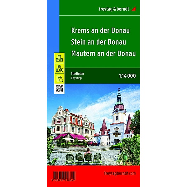 Krems an der Donau mit Stein und Mautern, Stadtplan 1:14.000