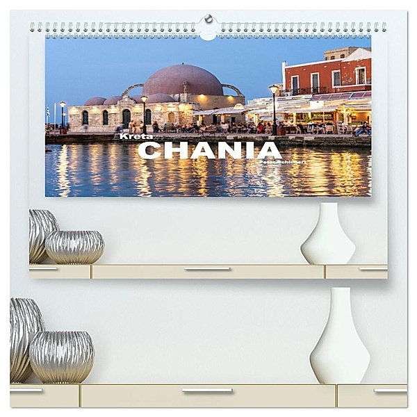 Kreta - Chania (hochwertiger Premium Wandkalender 2024 DIN A2 quer), Kunstdruck in Hochglanz, Peter Schickert