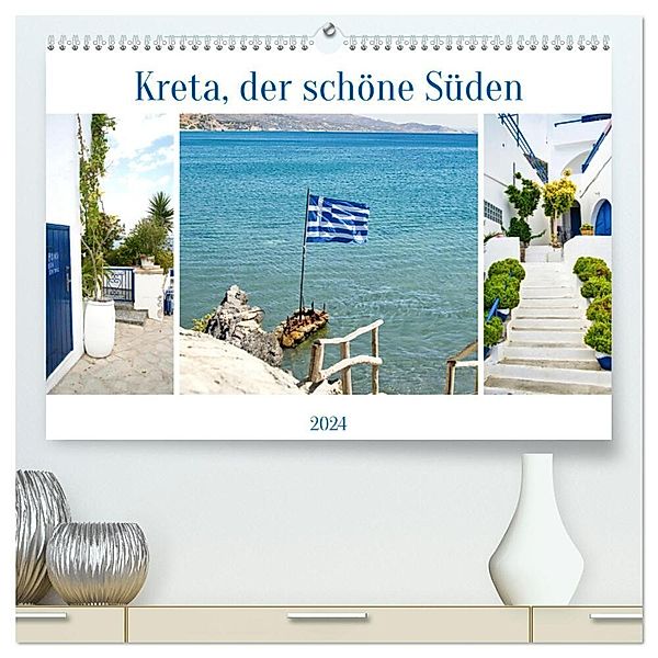 Kreta, der schöne Süden (hochwertiger Premium Wandkalender 2024 DIN A2 quer), Kunstdruck in Hochglanz, Martina Fornal