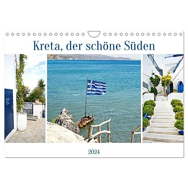 Kreta, der schöne Süden (Wandkalender 2024 DIN A4 quer), CALVENDO Monatskalender, Martina Fornal