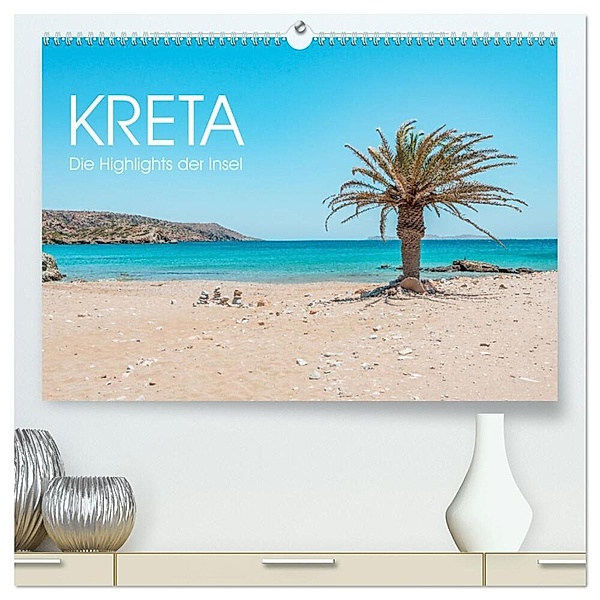Kreta - Die Highlights der Insel (hochwertiger Premium Wandkalender 2024 DIN A2 quer), Kunstdruck in Hochglanz, Thomas / Jastram, Elisabeth Jastram