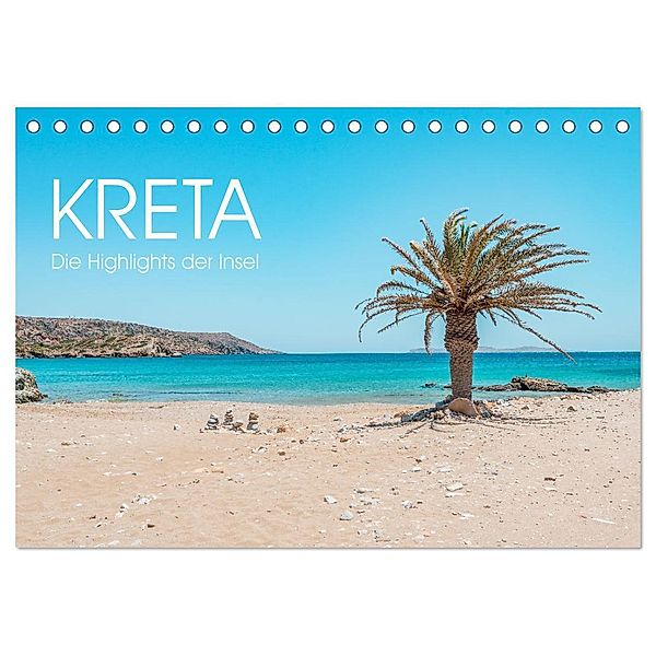 Kreta - Die Highlights der Insel (Tischkalender 2024 DIN A5 quer), CALVENDO Monatskalender, Thomas / Jastram, Elisabeth Jastram