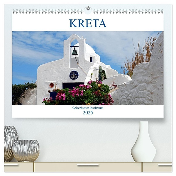 Kreta - Griechischer Inseltraum (hochwertiger Premium Wandkalender 2025 DIN A2 quer), Kunstdruck in Hochglanz, Calvendo, Peter Schneider