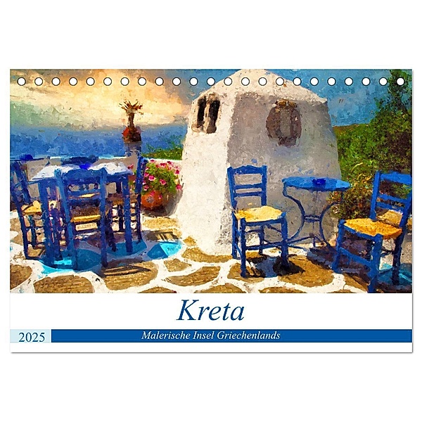 Kreta - Malerische Insel Griechenlands (Tischkalender 2025 DIN A5 quer), CALVENDO Monatskalender, Calvendo, Anja Frost
