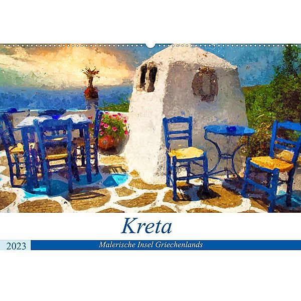 Kreta - Malerische Insel Griechenlands (Wandkalender 2023 DIN A2 quer), Anja Frost