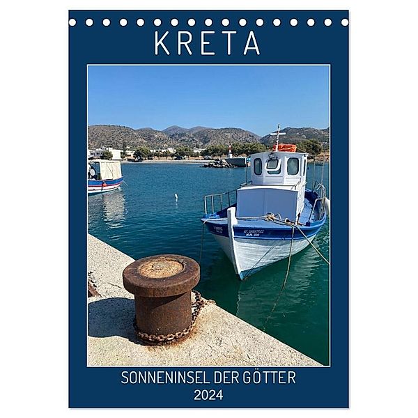 KRETA SONNENINSEL DER GÖTTER (Tischkalender 2024 DIN A5 hoch), CALVENDO Monatskalender, Georgios Georgotas