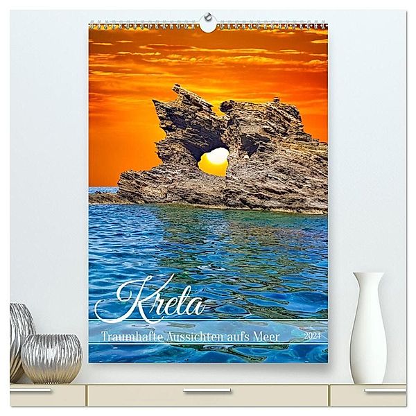 Kreta - Traumhafte Aussichten aufs Meer (hochwertiger Premium Wandkalender 2024 DIN A2 hoch), Kunstdruck in Hochglanz, Claudia Kleemann