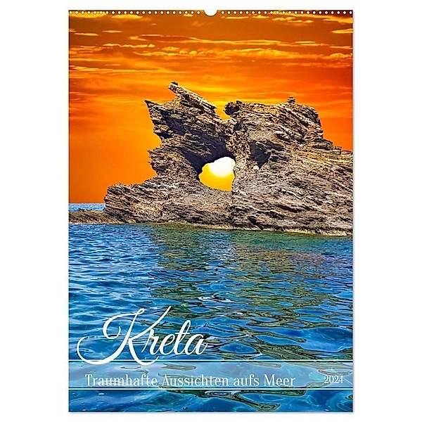 Kreta - Traumhafte Aussichten aufs Meer (Wandkalender 2024 DIN A2 hoch), CALVENDO Monatskalender, Claudia Kleemann