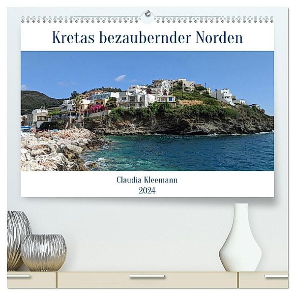 Kretas bezaubernder Norden (hochwertiger Premium Wandkalender 2024 DIN A2 quer), Kunstdruck in Hochglanz, Claudia Kleemann