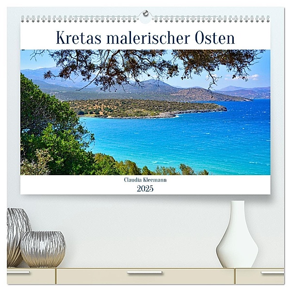Kretas malerischer Osten (hochwertiger Premium Wandkalender 2025 DIN A2 quer), Kunstdruck in Hochglanz, Calvendo, Claudia Kleemann