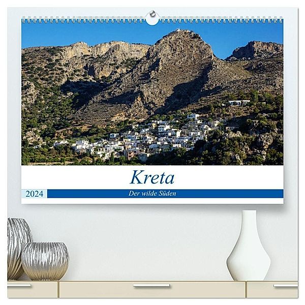 Kretas wilder Süden (hochwertiger Premium Wandkalender 2024 DIN A2 quer), Kunstdruck in Hochglanz, Reinhard Krohne