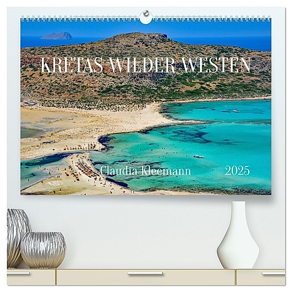 Kretas Wilder Westen (hochwertiger Premium Wandkalender 2025 DIN A2 quer), Kunstdruck in Hochglanz, Calvendo, Claudia Kleemann