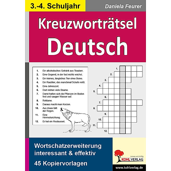 Kreuzworträtsel Deutsch, 3.-4. Schuljahr, Daniela Feurer