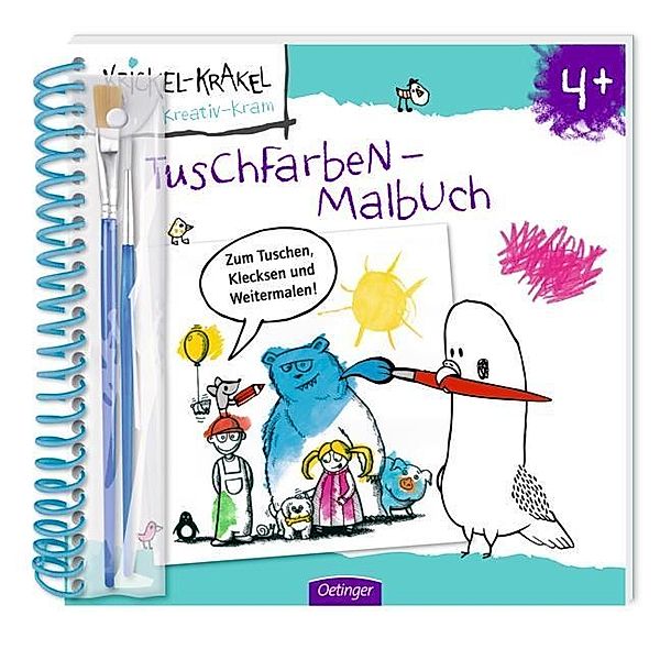 Krickel-Krakel Tuschfarben- Malbuch