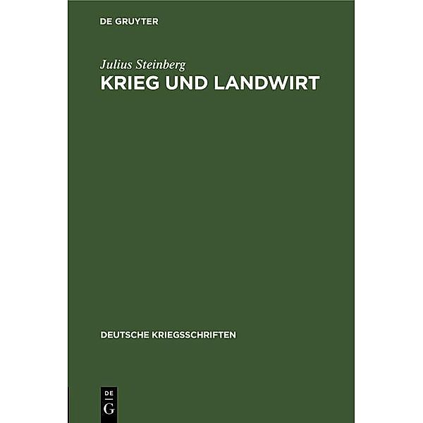 Krieg und Landwirt, Julius Steinberg