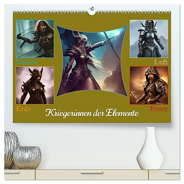 Kriegerinnen der Elemente (hochwertiger Premium Wandkalender 2025 DIN A2 quer), Kunstdruck in Hochglanz, Calvendo, Babett Paul - Babetts Bildergalerie