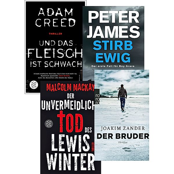 Krimi-Paket 1 - Creed/ James/ Mackay/ Zander, 4 Bände, Joakim Zander, Malcolm Mackay, Peter James, Adam Creed