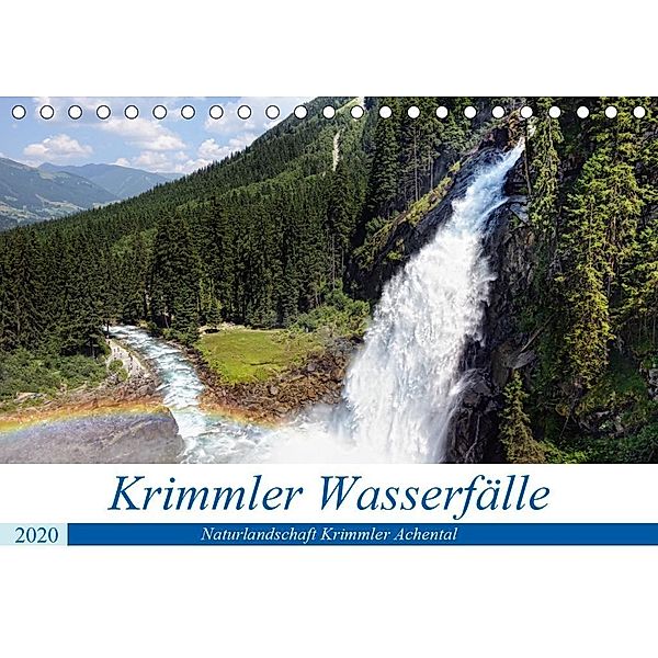 Krimmler Wasserfälle - Naturlandschaft Krimmler Achental (Tischkalender 2020 DIN A5 quer), Anja Frost