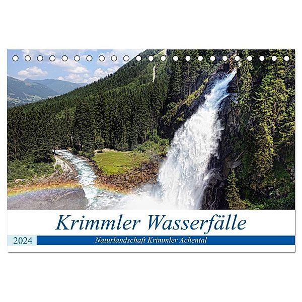 Krimmler Wasserfälle - Naturlandschaft Krimmler Achental (Tischkalender 2024 DIN A5 quer), CALVENDO Monatskalender, Anja Frost