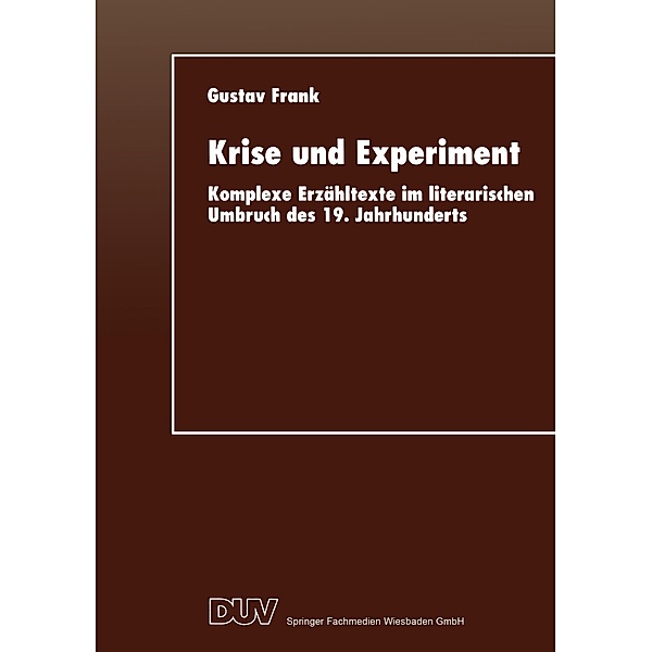 Krise und Experiment, Gustav Frank