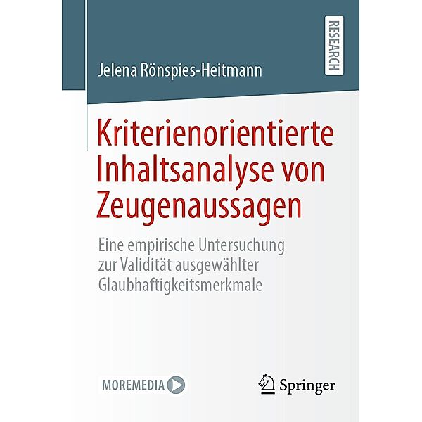 Kriterienorientierte Inhaltsanalyse von Zeugenaussagen, Jelena Rönspies-Heitmann