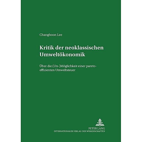 Kritik der neoklassischen Umweltökonomik, Changhoon Lee