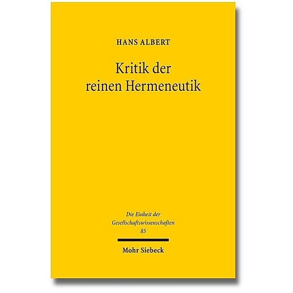 Kritik der reinen Hermeneutik, Hans Albert