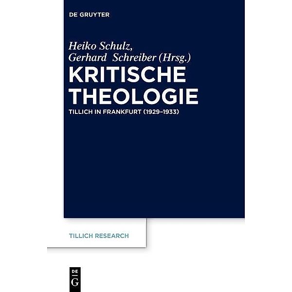 Kritische Theologie / Tillich Research Bd.8