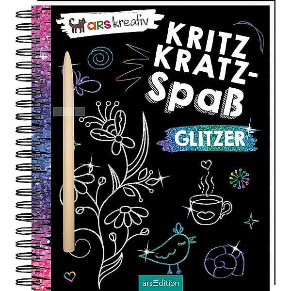 Kritzkratz-Spass Glitzer, m. Sift