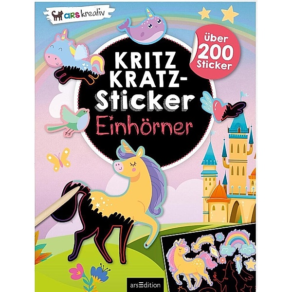 Kritzkratz-Sticker - Einhörner