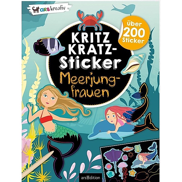 Kritzkratz-Sticker - Meerjungfrauen