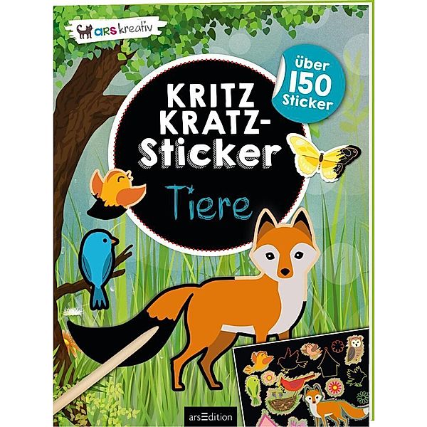 Kritzkratz-Sticker - Tiere