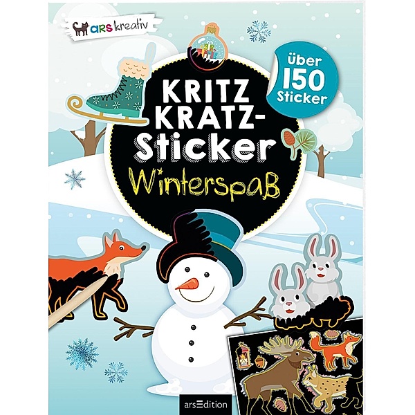 Kritzkratz-Sticker Winterspass